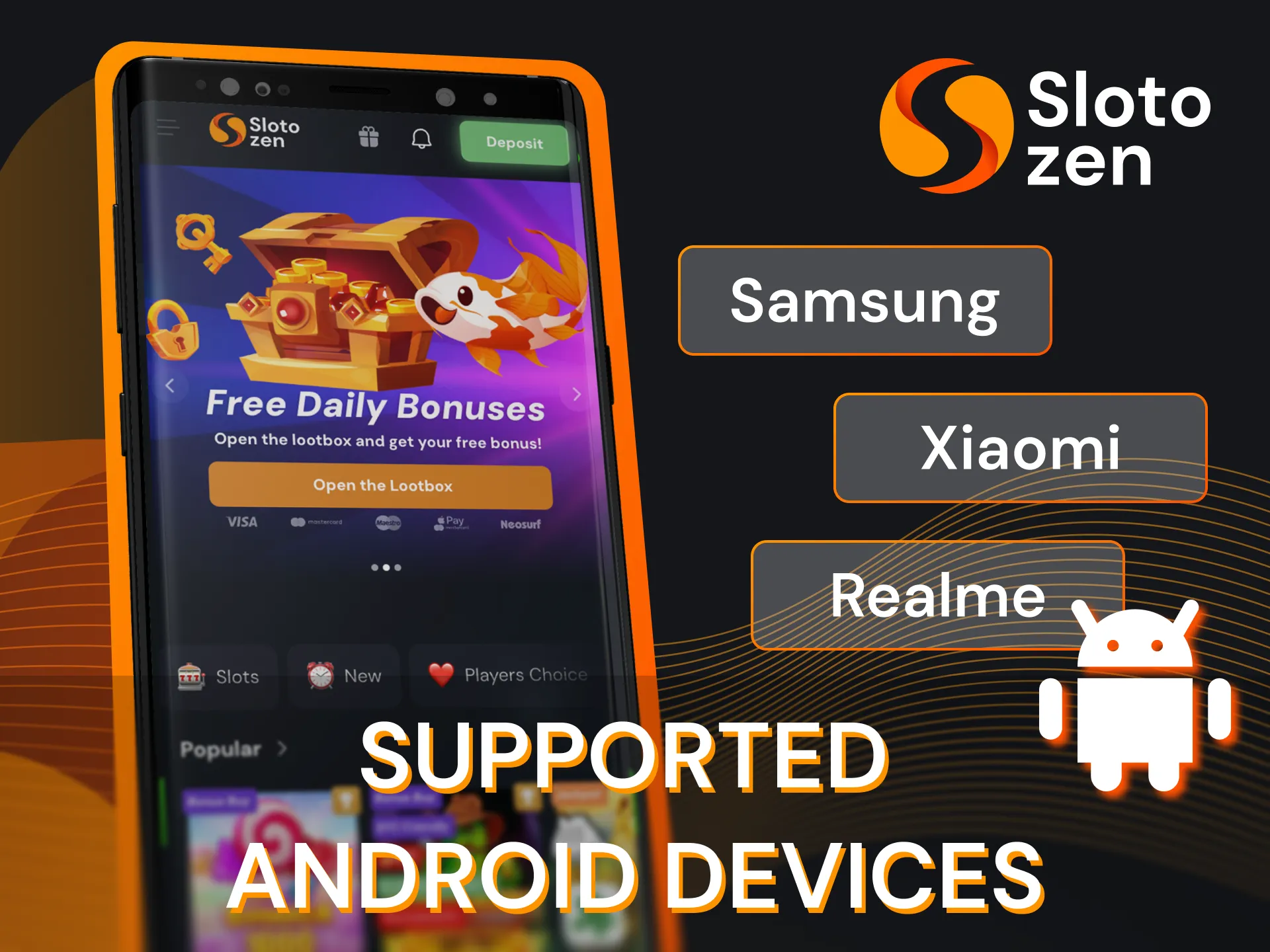 Find out if your Android phone supports the Slotozen online casino app.