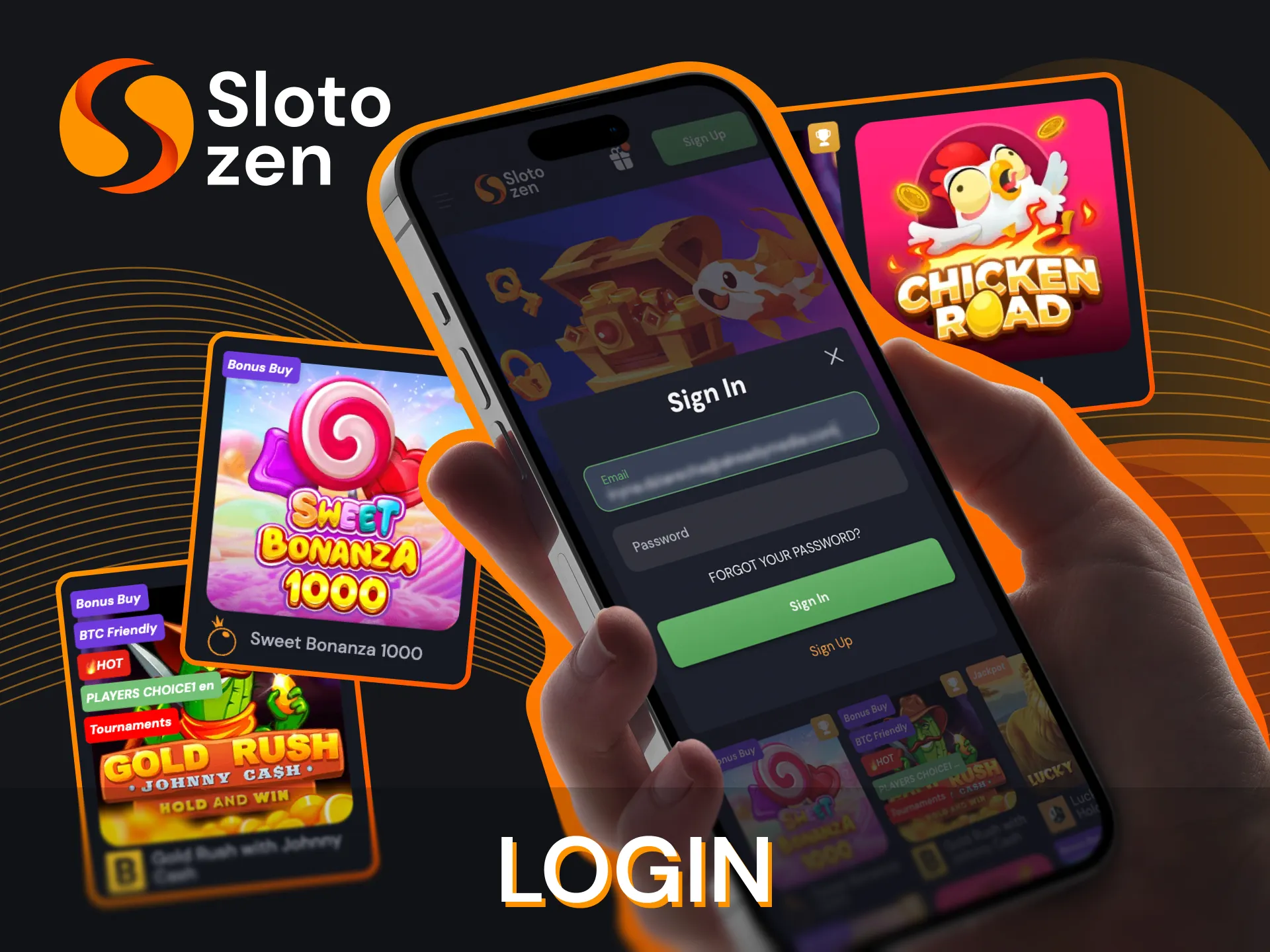 We've prepared instructions for you on how to log in to the Slotozen online casino app.
